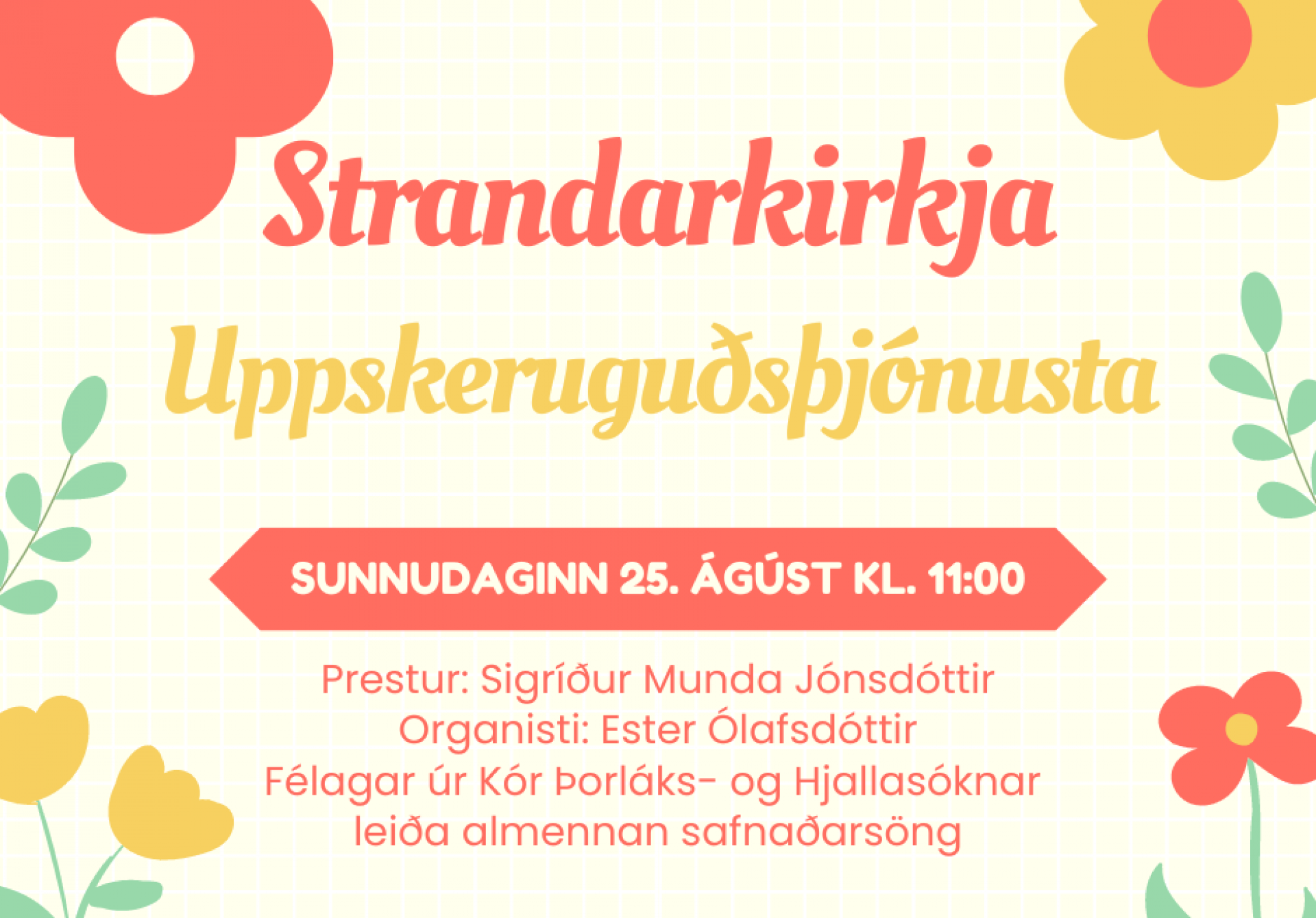 Uppskeruguðsþjónusta í Strandarkirkju